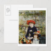 Pierre A Renoir | Zwei Schwestern oder auf der Ter Postkarte (Vorne/Hinten)