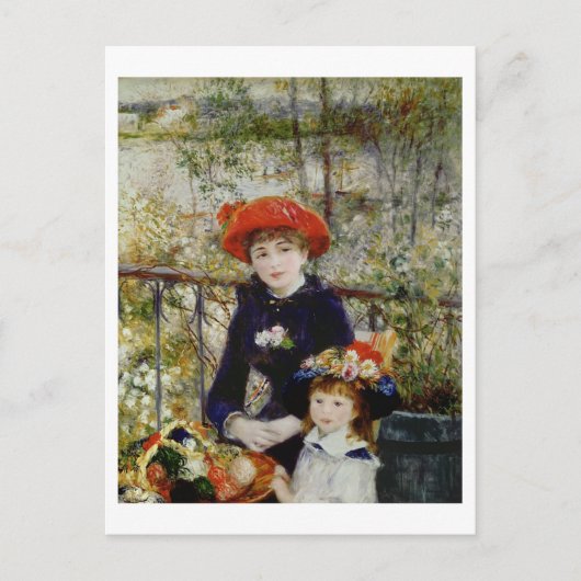 Pierre A Renoir | Zwei Schwestern oder auf der Ter Postkarte (Vorderseite)