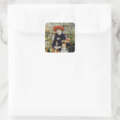 Pierre A Renoir | Zwei Schwestern oder auf der Ter Quadratischer Aufkleber (Tasche)