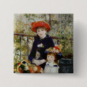 Pierre A Renoir  Zwei Schwestern oder auf der Terr Button