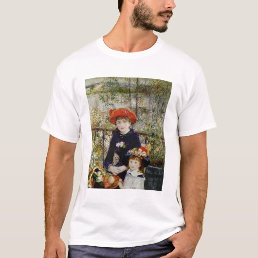 Pierre A Renoir| Zwei Schwestern oder auf der Terr T-Shirt (Vorderseite)