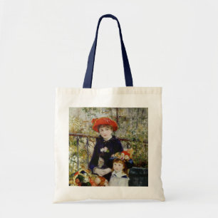 Pierre A Renoir  Zwei Schwestern oder auf der Terr Tragetasche