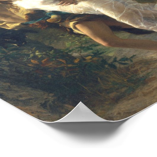 Pierre Auguste beschützt den Sturm 1880 Poster (Ecke)