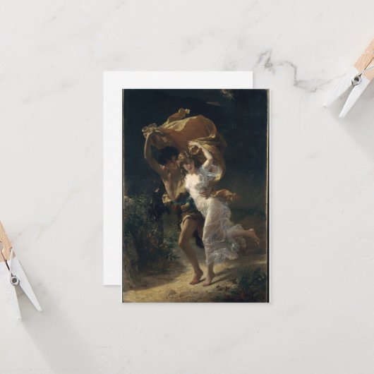 Pierre-Auguste Cot - Der Sturm Karte (Vorderseite/Rückseite Beispiel)