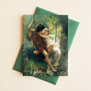 Pierre Auguste Cot Frühling Primavera Romantisch Postkarte