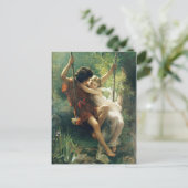 Pierre Auguste Cot Frühling Primavera Romantisch Postkarte (Stehend Vorderseite)