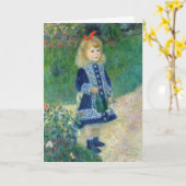 Pierre-Auguste Renoir - A Girl with a Watering Can Karte (Gelbe Blume)