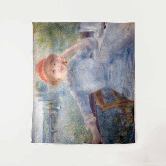 Pierre Auguste Renoir - Alphonsine Fournaise Wandteppich (Vorderseite)