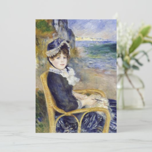 Pierre-Auguste Renoir - Am Meer Dankeskarte (Stehend Vorderseite)