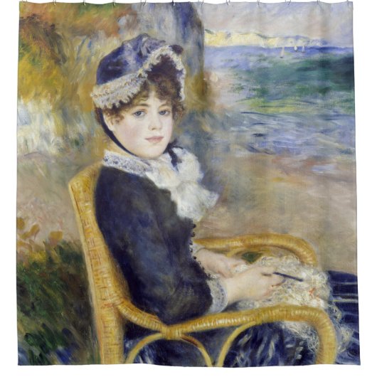 Pierre-Auguste Renoir - Am Meer Duschvorhang (Vorderseite)