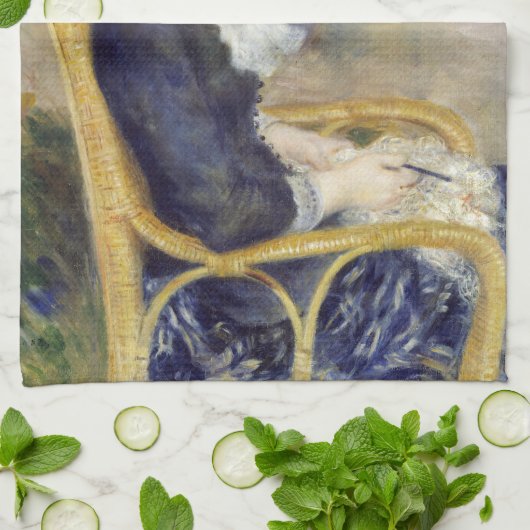 Pierre-Auguste Renoir - Am Meer Geschirrtuch (Gefaltet)