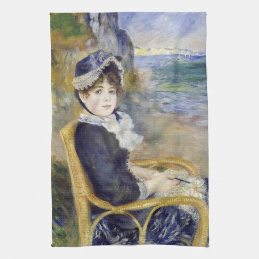 Pierre-Auguste Renoir - Am Meer Geschirrtuch (Vertikal)