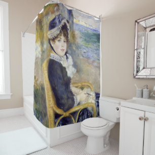 Pierre-Auguste Renoir - Am Meeresufer Duschvorhang