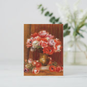 Pierre-Auguste Renoir-Anemones Postkarte (Stehend Vorderseite)