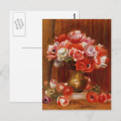 Pierre-Auguste Renoir-Anemones Postkarte (Vorne/Hinten)