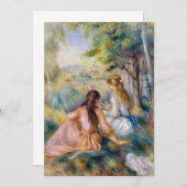 Pierre-Auguste Renoir - Auf der Wiese Dankeskarte (Vorne/Hinten)