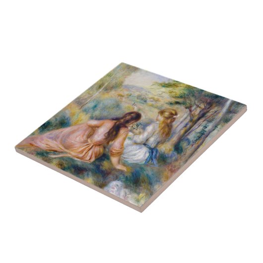 Pierre-Auguste Renoir - Auf der Wiese Fliese (Seite)