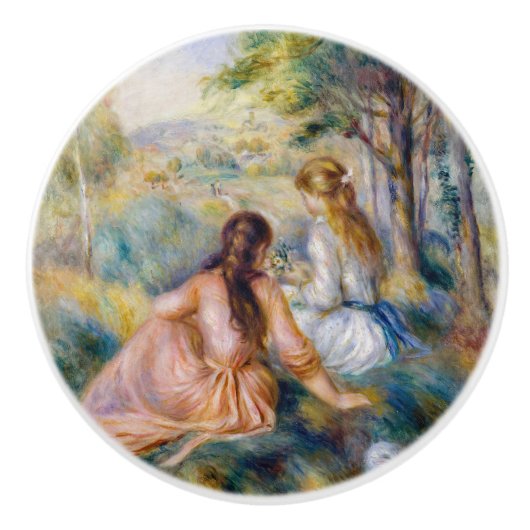 Pierre-Auguste Renoir - Auf der Wiese Keramikknauf (Vorderseite)