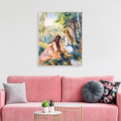 Pierre-Auguste Renoir - Auf der Wiese Leinwanddruck (Insitu (Wohnzimmer))