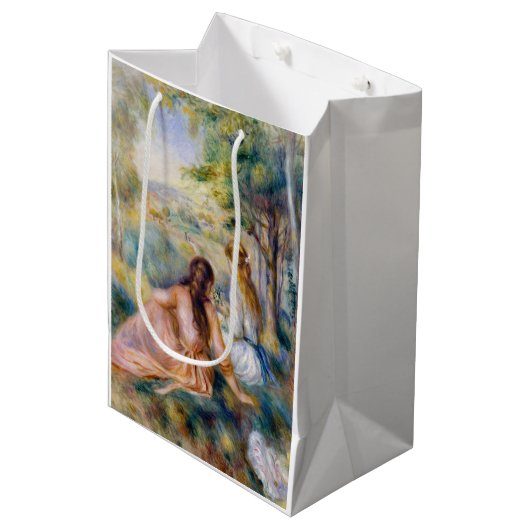 Pierre-Auguste Renoir - Auf der Wiese Mittlere Geschenktüte (Vorderseite Schrägansicht)