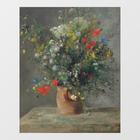 Pierre-Auguste Renoir - Blume in einer Vase 1866 Fensteraufkleber (Blatt)