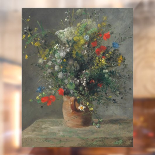 Pierre-Auguste Renoir - Blume in einer Vase 1866 Fensteraufkleber (Blatt 2)