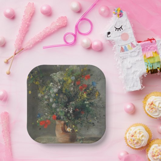 Pierre-Auguste Renoir - Blume in einer Vase 1866 Pappteller (Party)