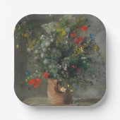 Pierre-Auguste Renoir - Blume in einer Vase 1866 Pappteller (Vorderseite)