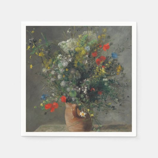 Pierre-Auguste Renoir - Blume in einer Vase 1866 Serviette (Vorderseite)