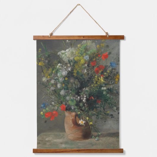 Pierre-Auguste Renoir - Blume in einer Vase 1866 Wandteppich Mit Holzrahmen (Vorderseite)