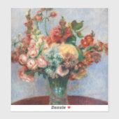 Pierre-Auguste Renoir - Blume in einer Vase Aufkleber (Blatt)