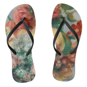 Pierre-Auguste Renoir - Blume in einer Vase Badesandalen