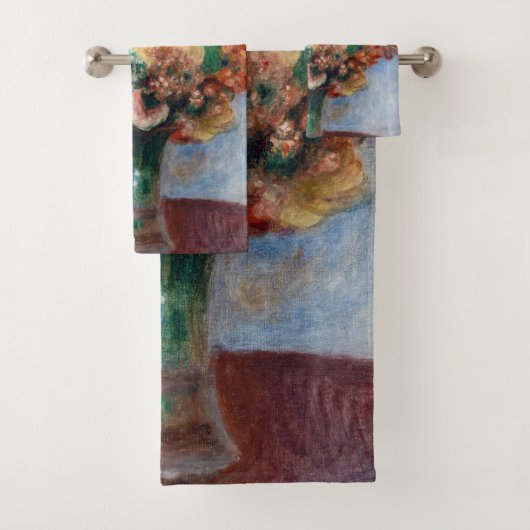 Pierre-Auguste Renoir - Blume in einer Vase Badhandtuch Set (Insitu)