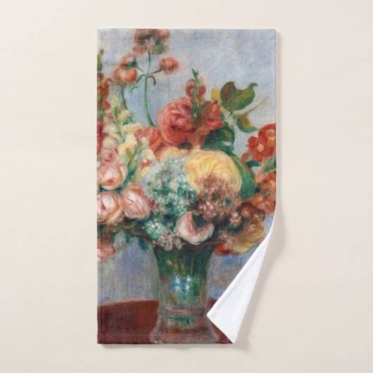 Pierre-Auguste Renoir - Blume in einer Vase Badhandtuch Set (Handtuch)