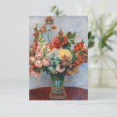 Pierre-Auguste Renoir - Blume in einer Vase Dankeskarte (Stehend Vorderseite)