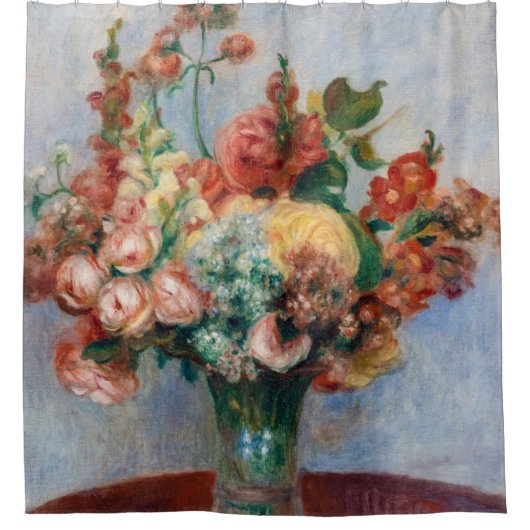Pierre-Auguste Renoir - Blume in einer Vase Duschvorhang (Vorderseite)
