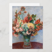 Pierre-Auguste Renoir - Blume in einer Vase Einladung (Vorne/Hinten)