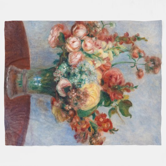 Pierre-Auguste Renoir - Blume in einer Vase Fleecedecke (Vorderseite (Horizontal))