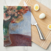 Pierre-Auguste Renoir - Blume in einer Vase Geschirrtuch (Viertel Falte)