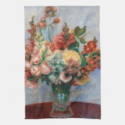 Pierre-Auguste Renoir - Blume in einer Vase Geschirrtuch (Vertikal)
