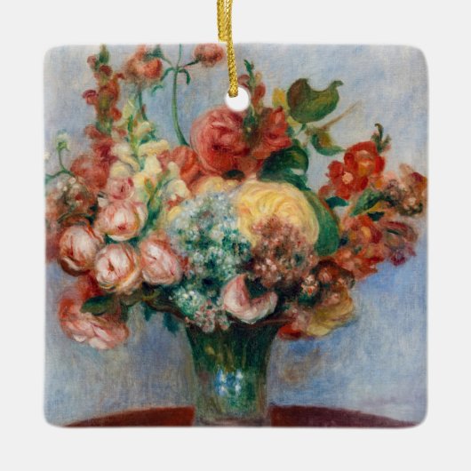 Pierre-Auguste Renoir - Blume in einer Vase Keramikornament (Vorderseite)