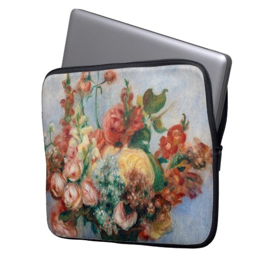 Pierre-Auguste Renoir - Blume in einer Vase Laptopschutzhülle (Vorderseite Links)