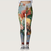 Pierre-Auguste Renoir - Blume in einer Vase Leggings (Vorderseite)