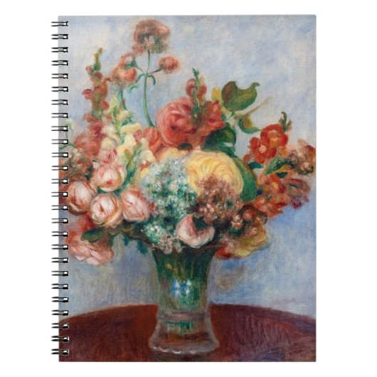 Pierre-Auguste Renoir - Blume in einer Vase Notizblock (Vorderseite)
