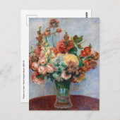 Pierre-Auguste Renoir - Blume in einer Vase Postkarte (Vorne/Hinten)