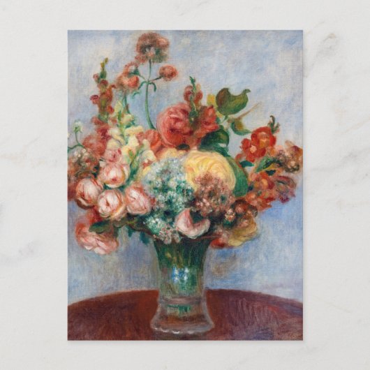 Pierre-Auguste Renoir - Blume in einer Vase Postkarte (Vorderseite)