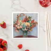 Pierre-Auguste Renoir - Blume in einer Vase Serviette (Beispiel)