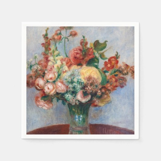 Pierre-Auguste Renoir - Blume in einer Vase Serviette (Vorderseite)