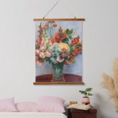 Pierre-Auguste Renoir - Blume in einer Vase Wandteppich Mit Holzrahmen (Schlafzimmer)