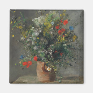 Pierre-Auguste Renoir - Blumen in einer Vase 1866 Magnet